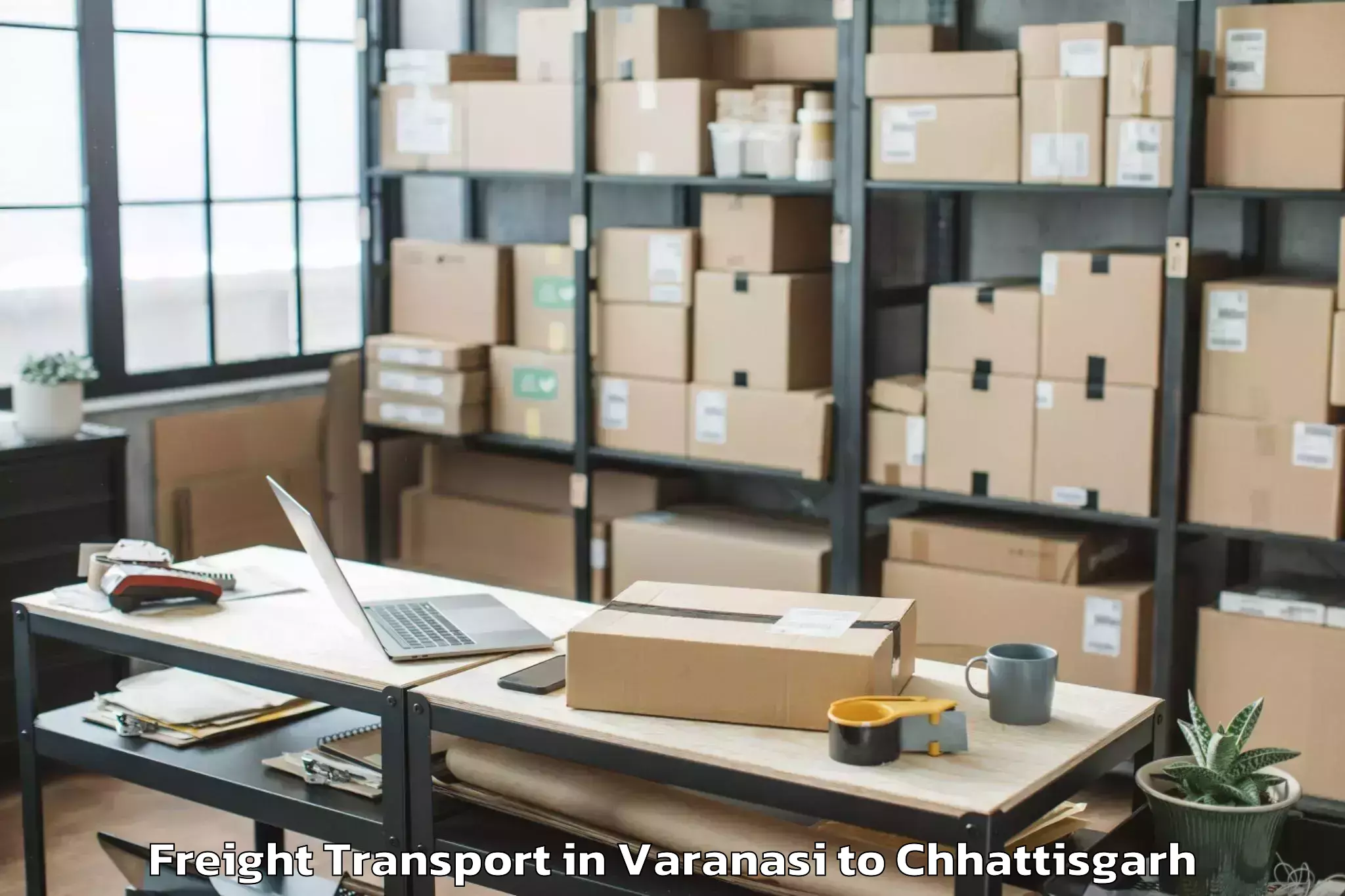 Comprehensive Varanasi to Icfai University Raipur Durg Freight Transport